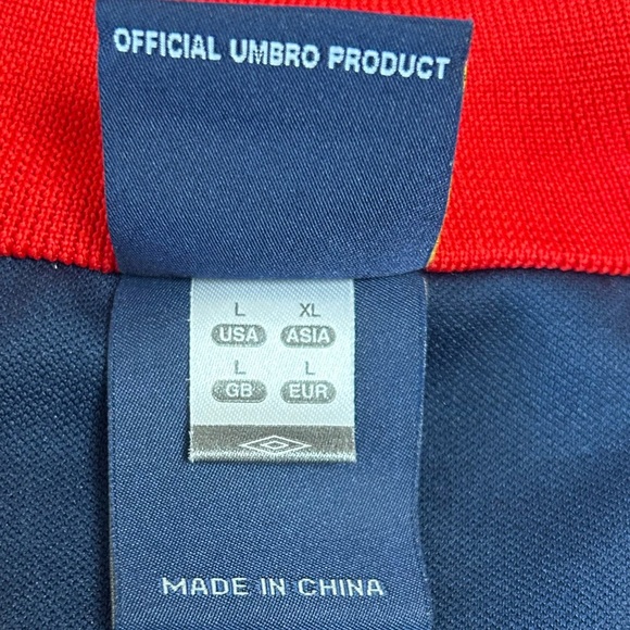 Official Umbro ENGLAND NATIONAL Football TEAM Full Zip Track Jacket Size S - Picture 7 of 10